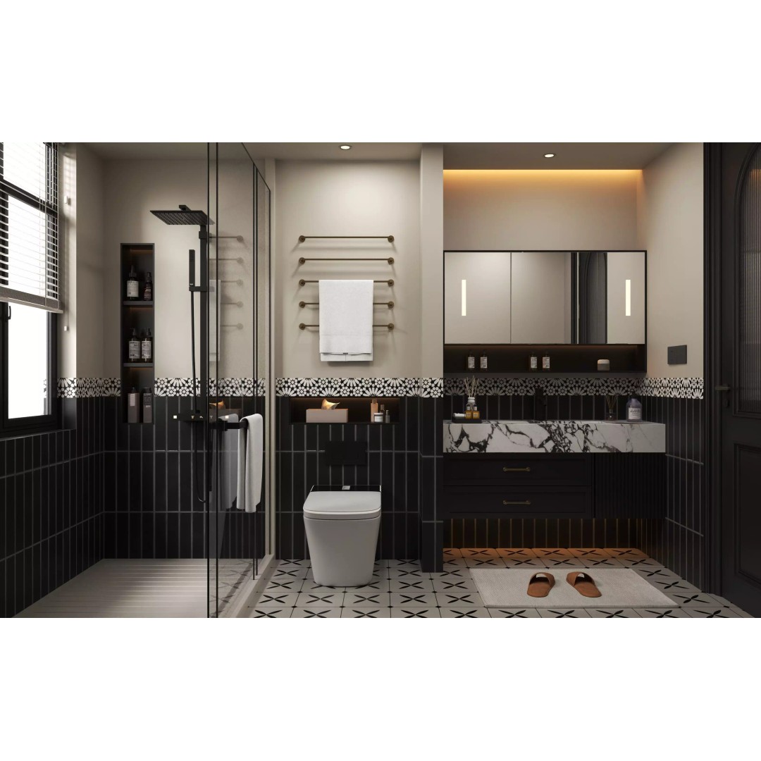 Luxury Bathroom 3D Model – Modern Interior Design, FBX & OBJ Formats - View 2