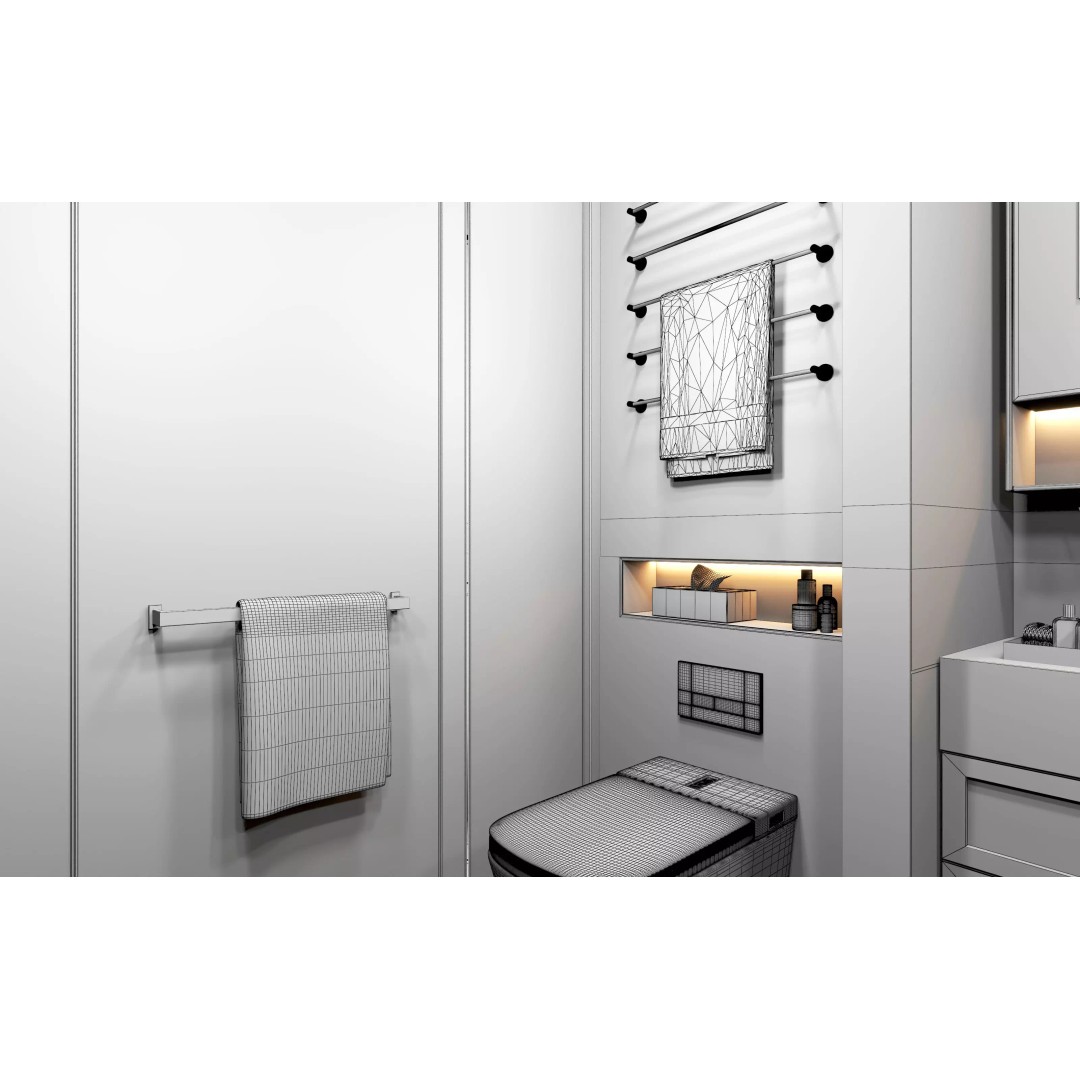 Luxury Bathroom 3D Model – Modern Interior Design, FBX & OBJ Formats - View 20