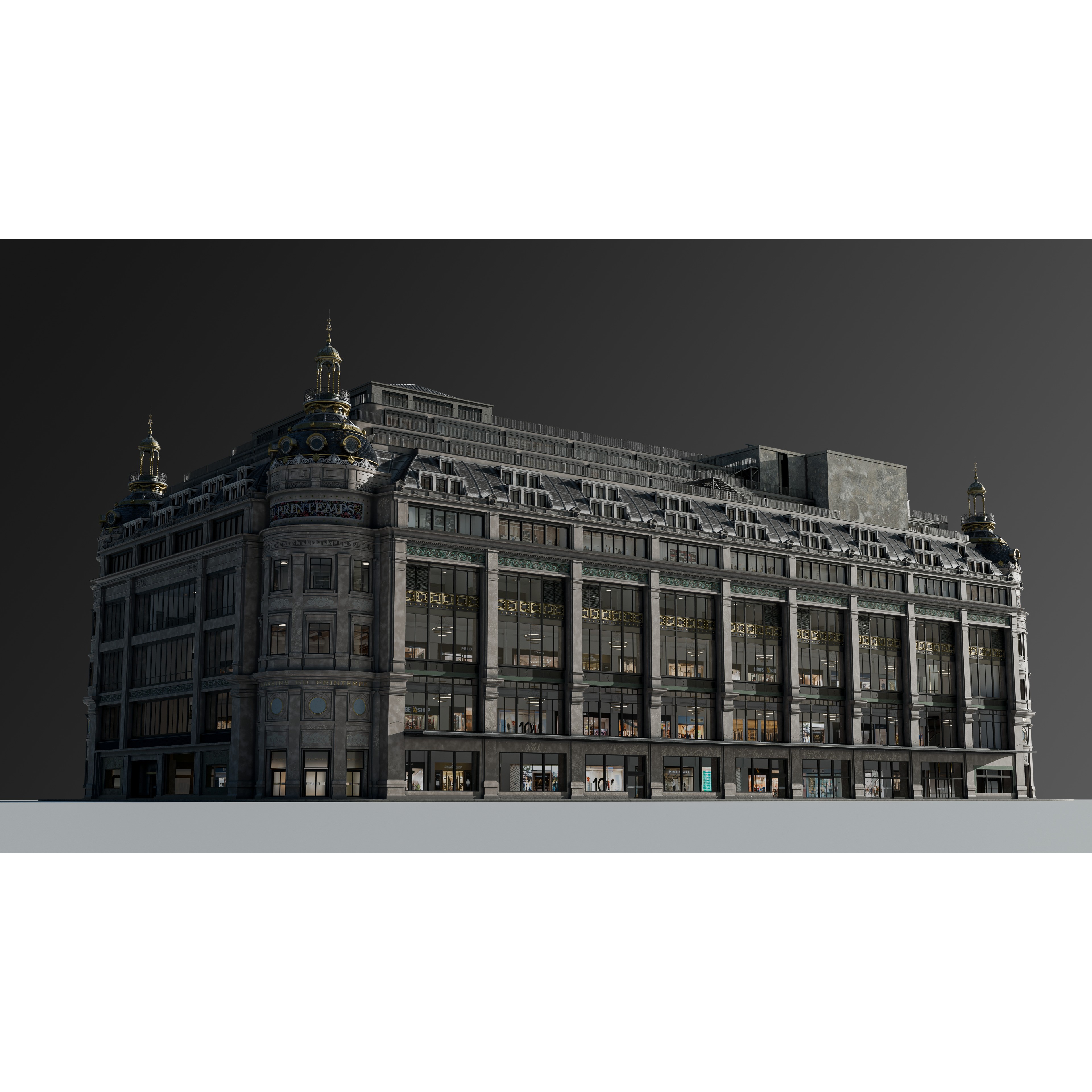 Grand Arcade Printemps Shopping Center - PBR 3D Model - View 11