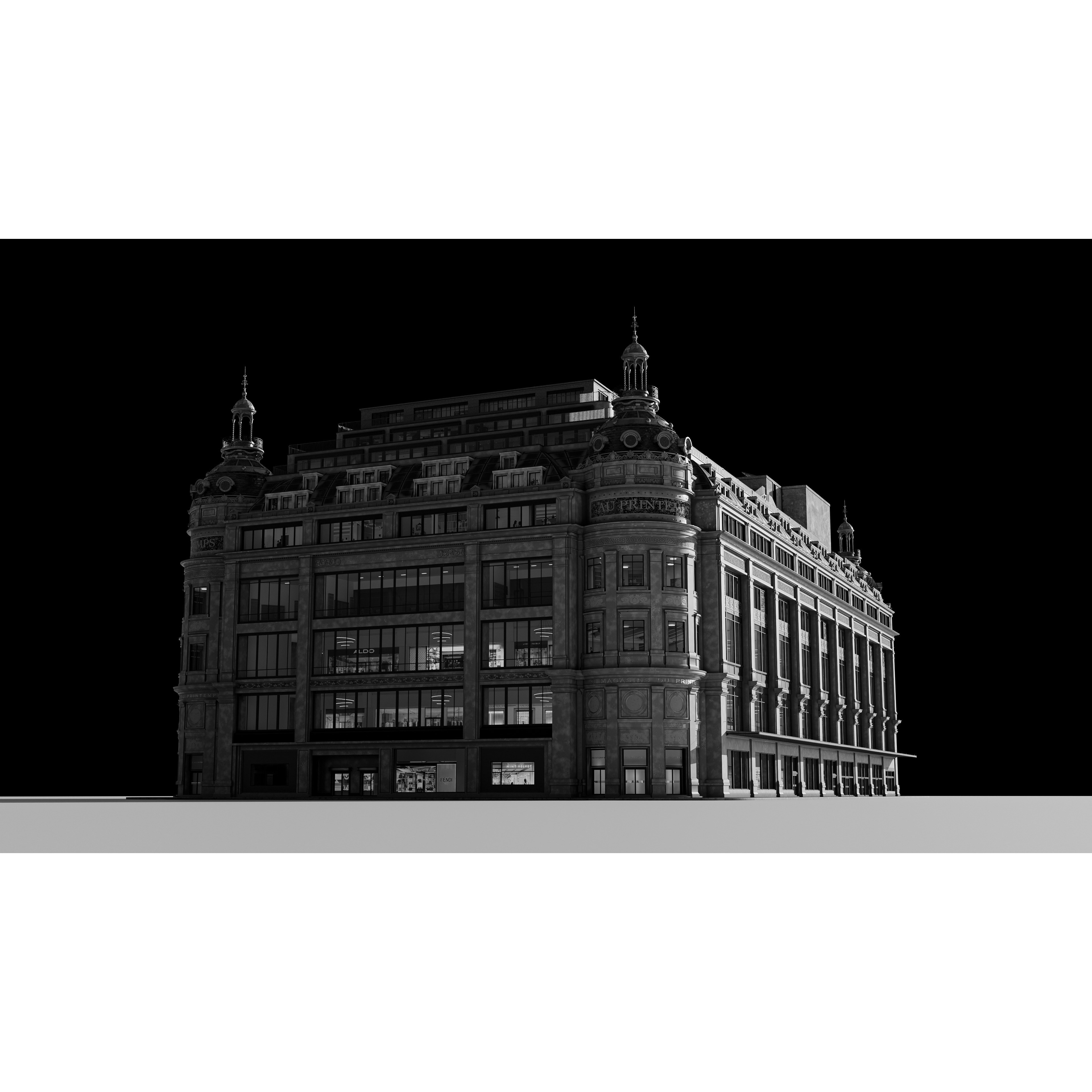 Grand Arcade Printemps Shopping Center - PBR 3D Model - View 19