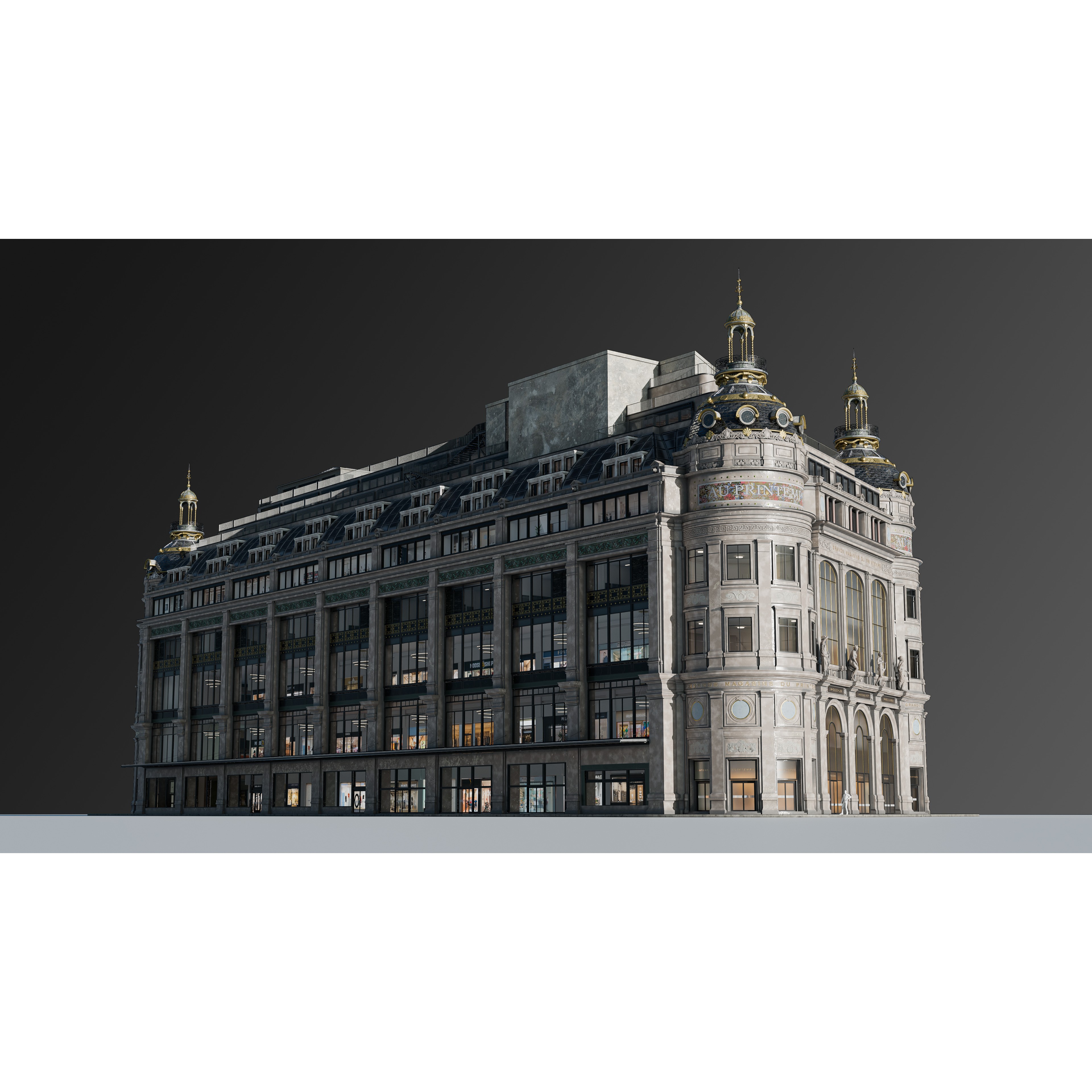 Grand Arcade Printemps Shopping Center - PBR 3D Model - View 4