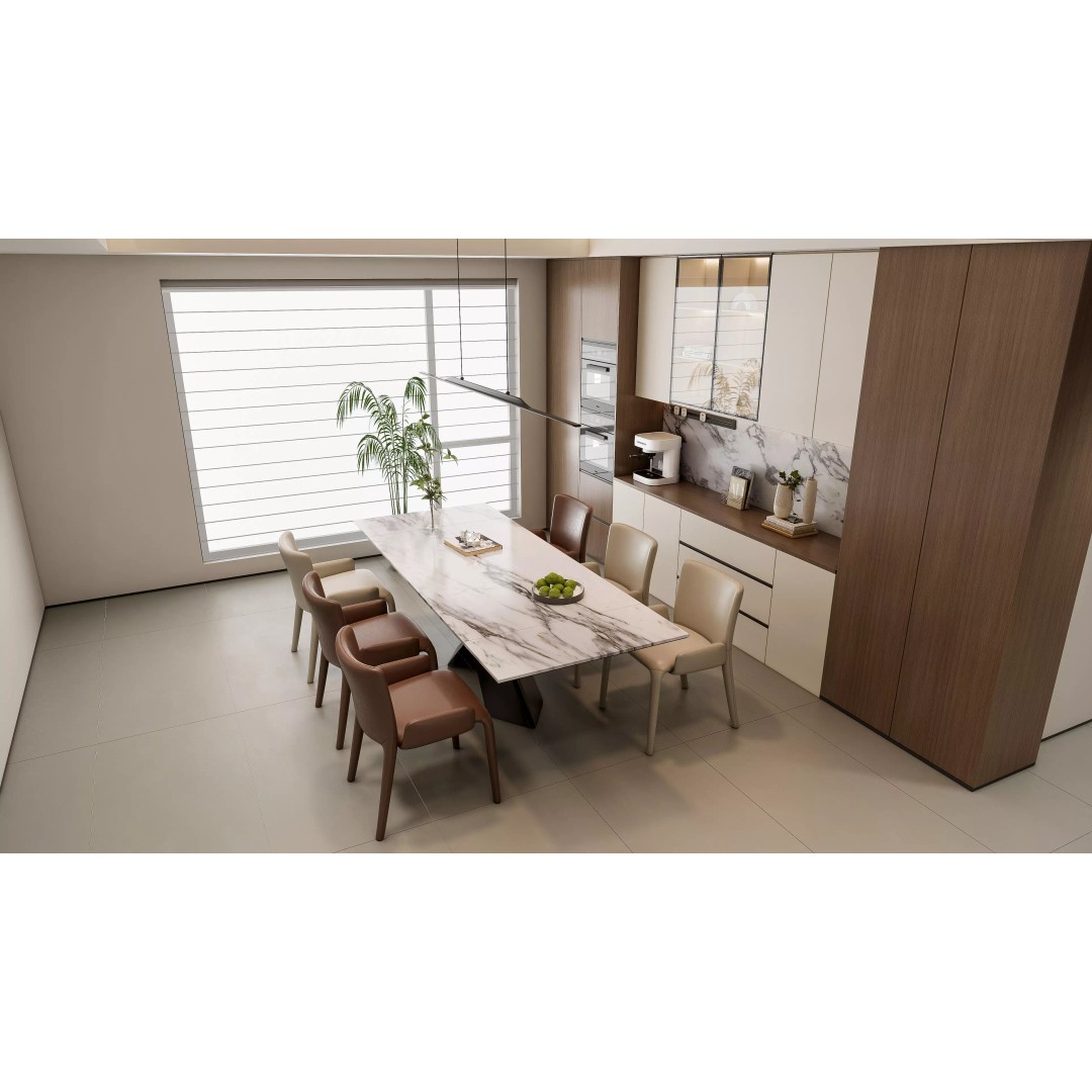 Dining Room 3D Model – Modern Interior Scene with Table and Chairs - View 4