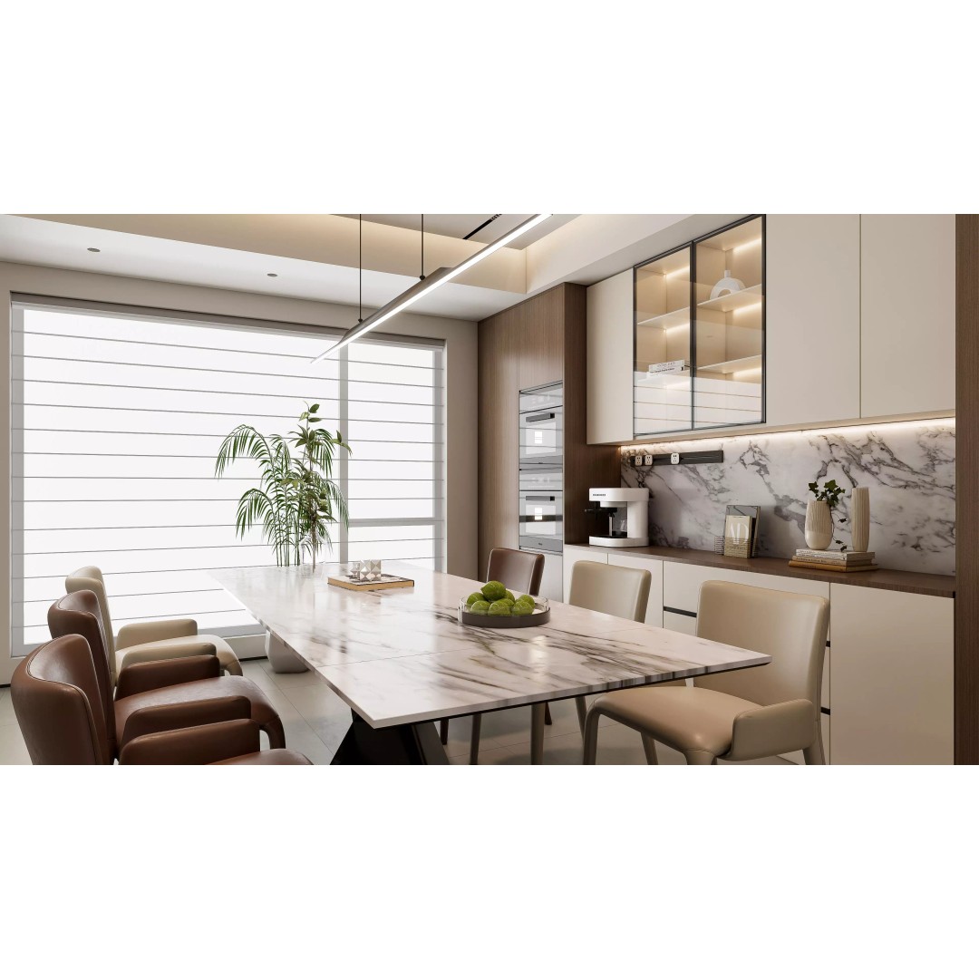 Dining Room 3D Model – Modern Interior Scene with Table and Chairs - View 5