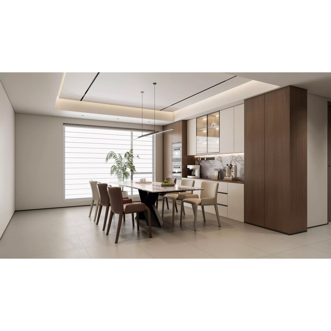 Dining Room 3D Model – Modern Interior Scene with Table and Chairs - View 6