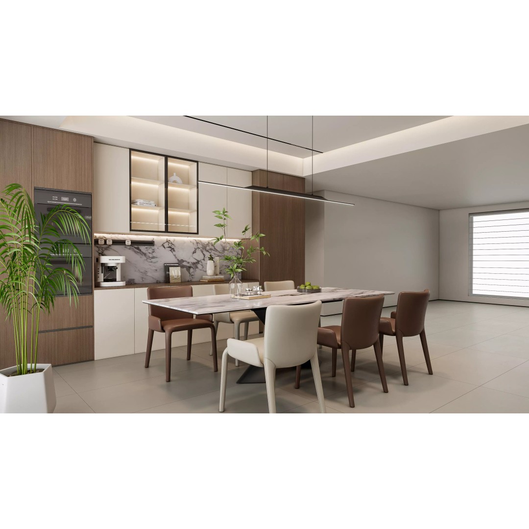 Dining Room 3D Model – Modern Interior Scene with Table and Chairs - View 7