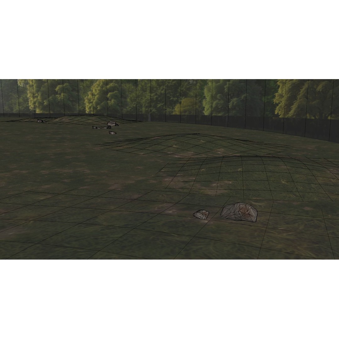 Trees 3D Model – Low Poly Background Asset with PBR Textures