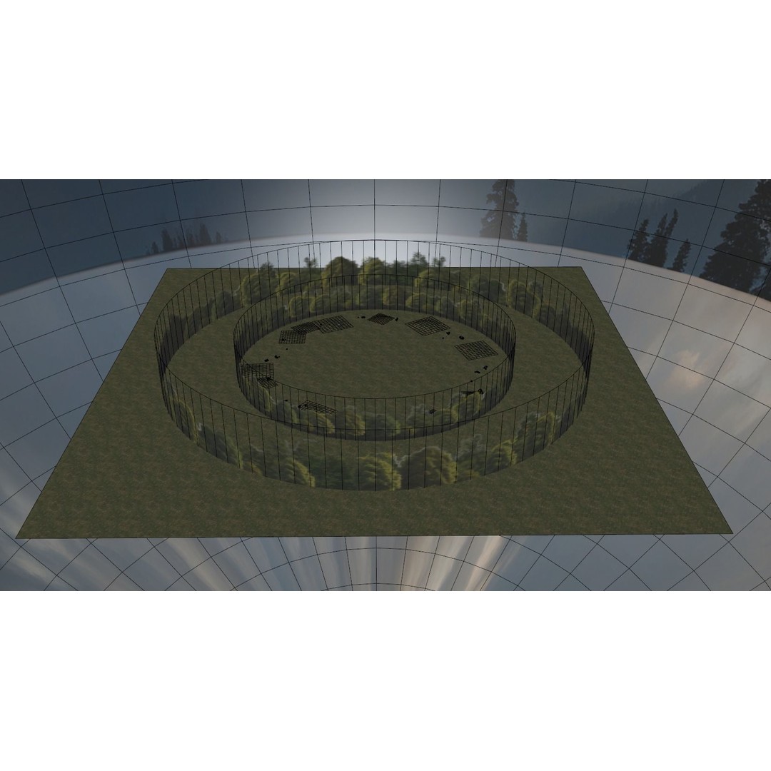 Trees 3D Model – Low Poly Background Asset with PBR Textures - View 10