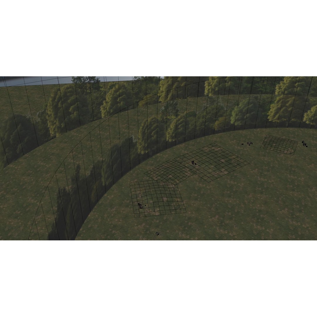 Trees 3D Model – Low Poly Background Asset with PBR Textures - View 12