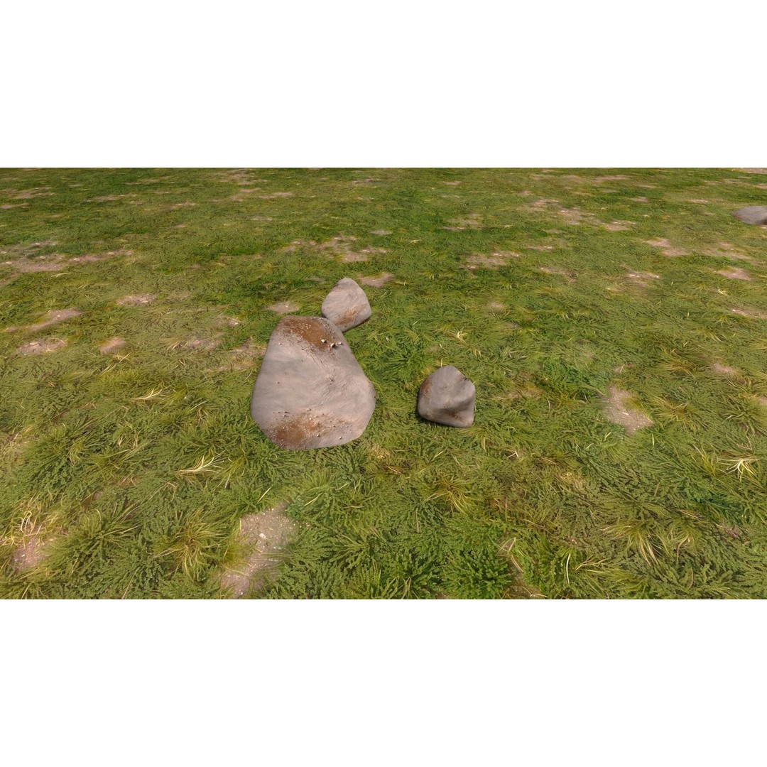 Trees 3D Model – Low Poly Background Asset with PBR Textures - View 8