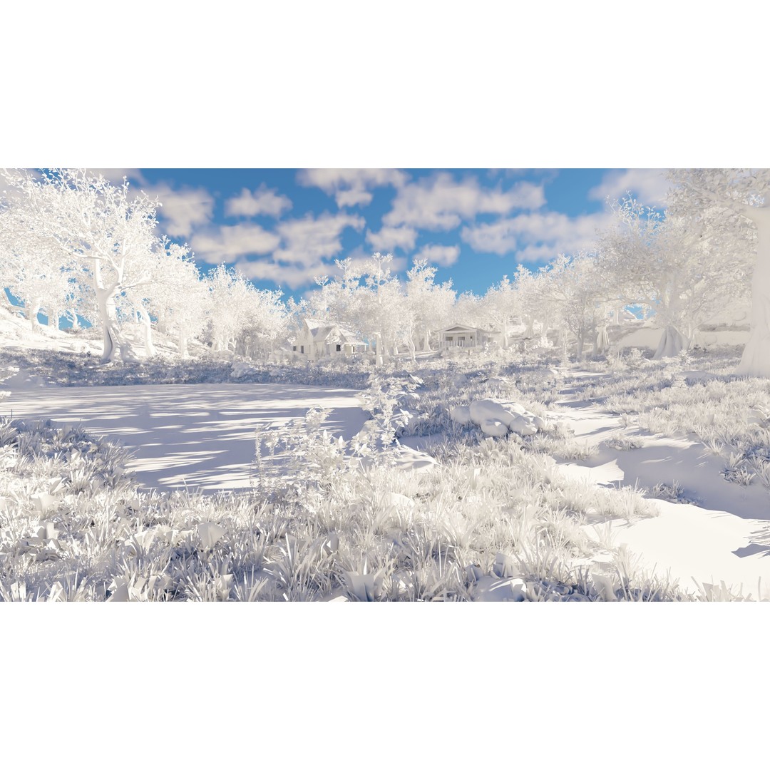 Cabins Scene 3D Model – Realistic Landscape with PBR Textures, Blender - View 16