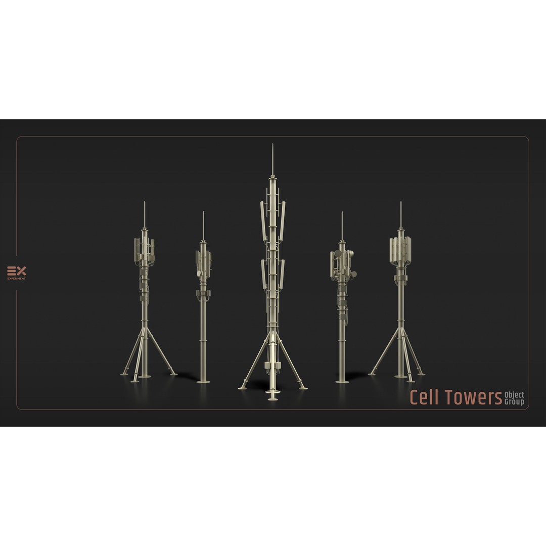 Rooftop Props 3D Model – Low Poly Exterior Assets, FBX, OBJ - View 10