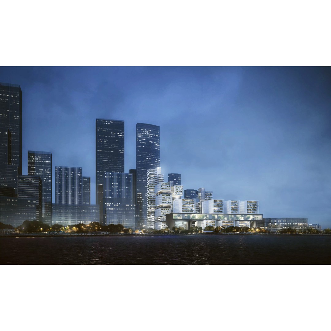Waterfront Vertical Garden Towers 3D Model – High-Quality Archviz Asset, FBX, OBJ - View 5
