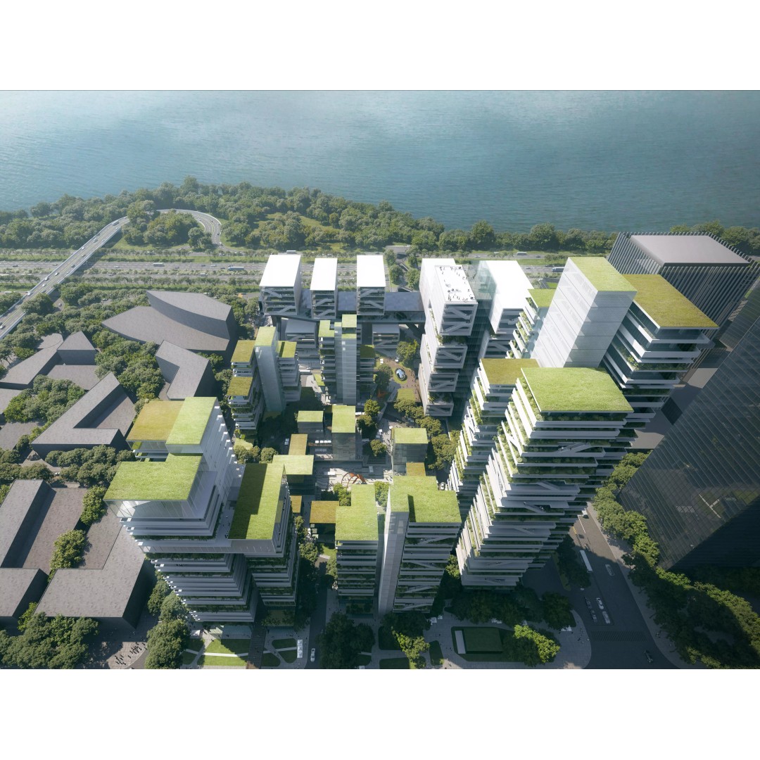 Waterfront Vertical Garden Towers 3D Model – High-Quality Archviz Asset, FBX, OBJ - View 6