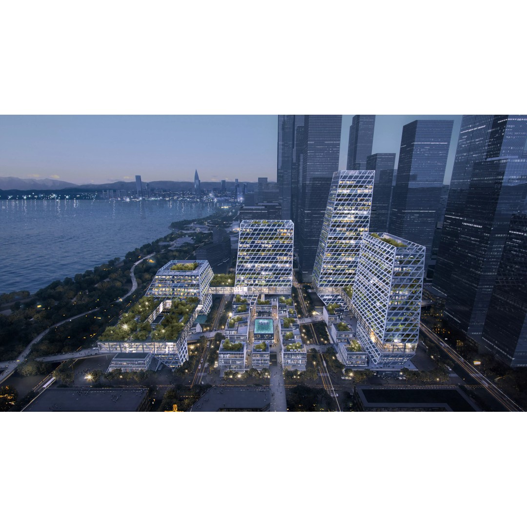 Waterfront Eco Business District 3D Model – High Quality Cityscape Asset - View 3
