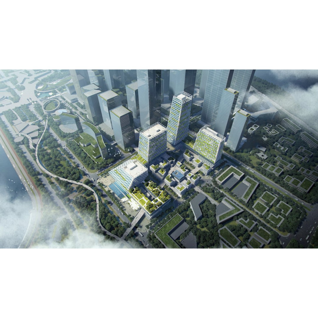 Waterfront Eco Business District 3D Model – High Quality Cityscape Asset - View 4