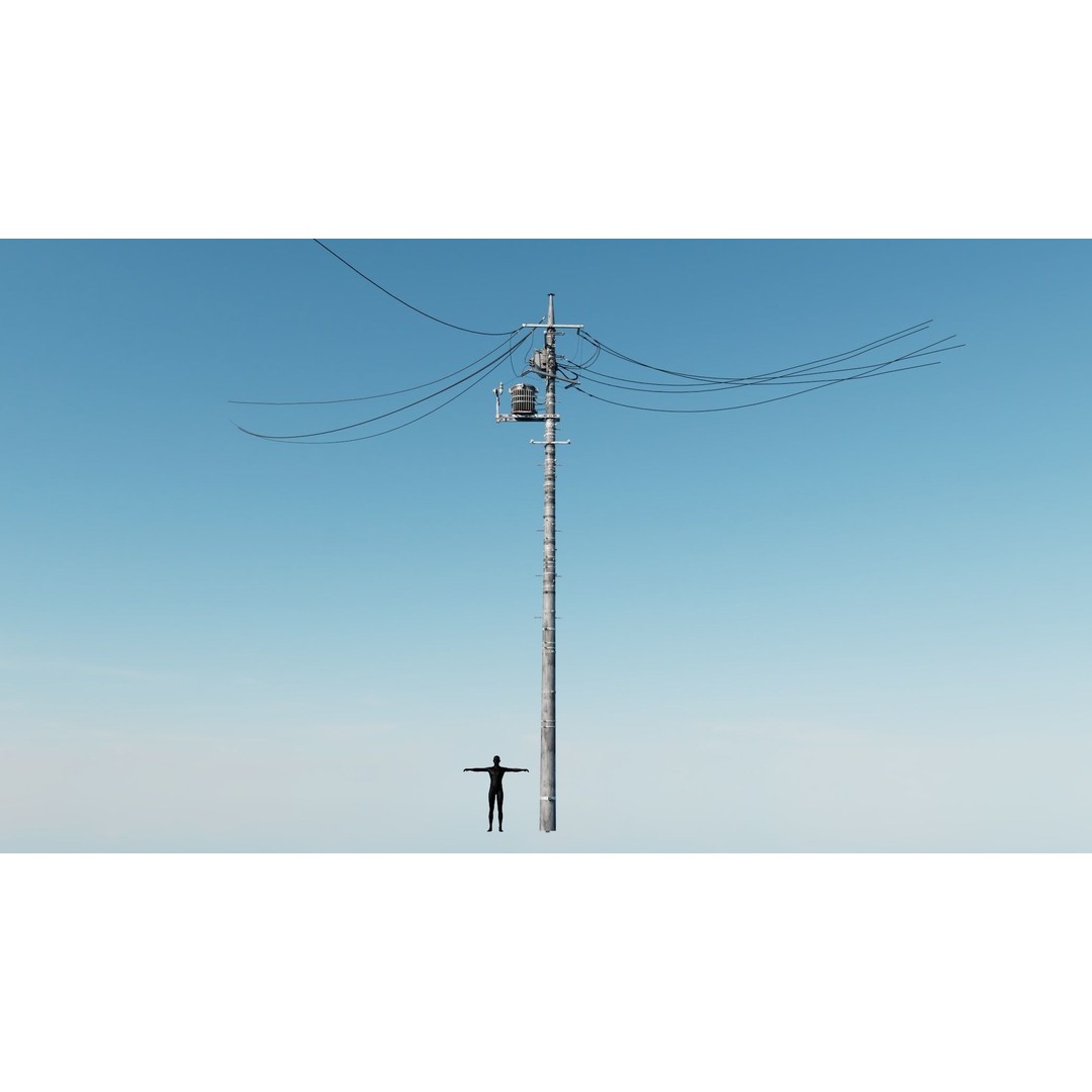 Japan Electric Pole 3D Model – Photorealistic Utility Asset, FBX - View 4