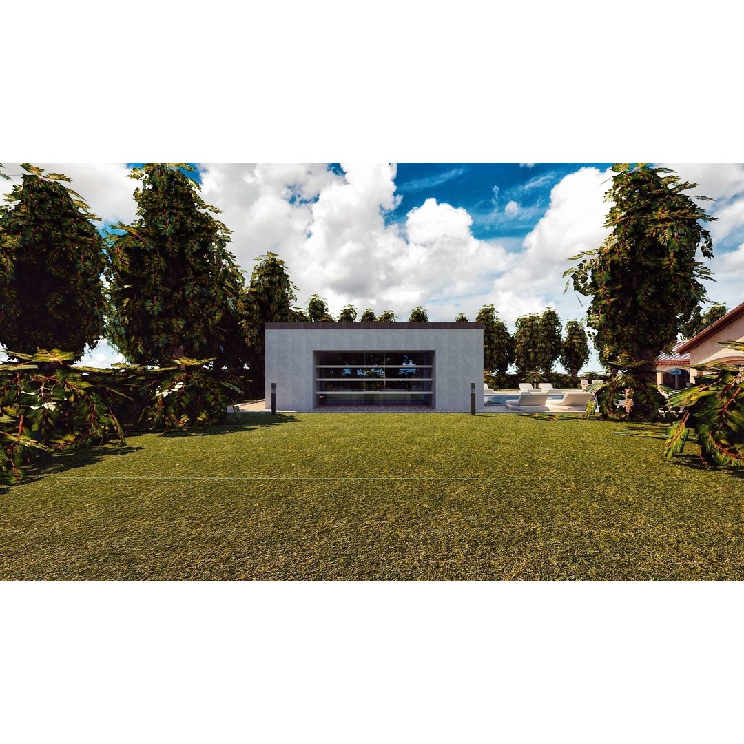 Modern Luxury Villa 3D Model – Spanish Style, Low Poly, Game Ready - View 11
