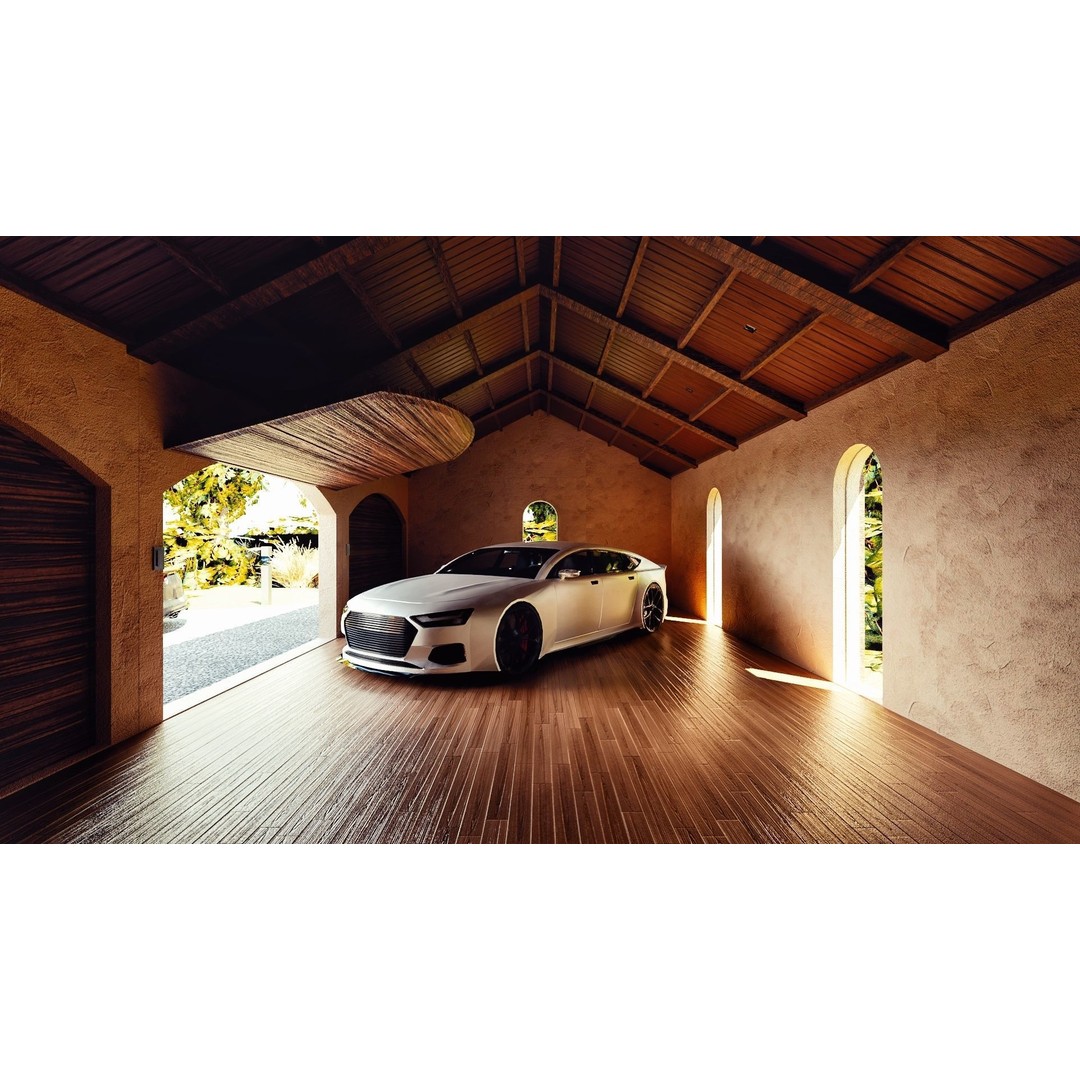 Modern Luxury Villa 3D Model – Spanish Style, Low Poly, Game Ready - View 15