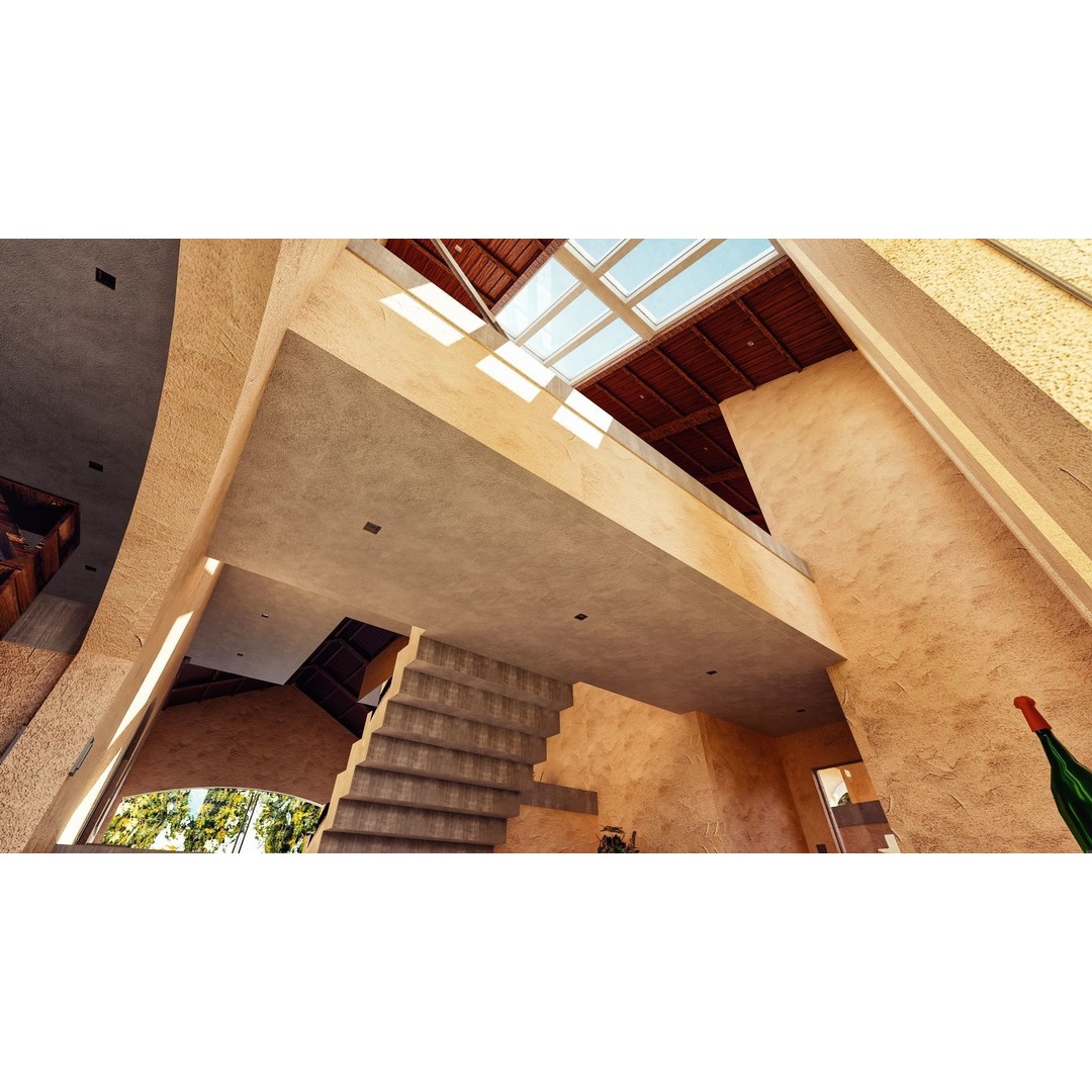 Modern Luxury Villa 3D Model – Spanish Style, Low Poly, Game Ready - View 18