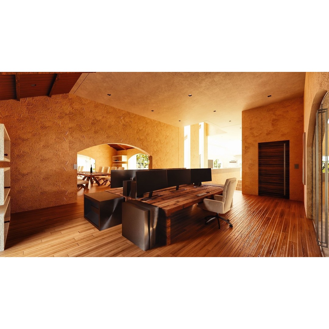Modern Luxury Villa 3D Model – Spanish Style, Low Poly, Game Ready - View 19
