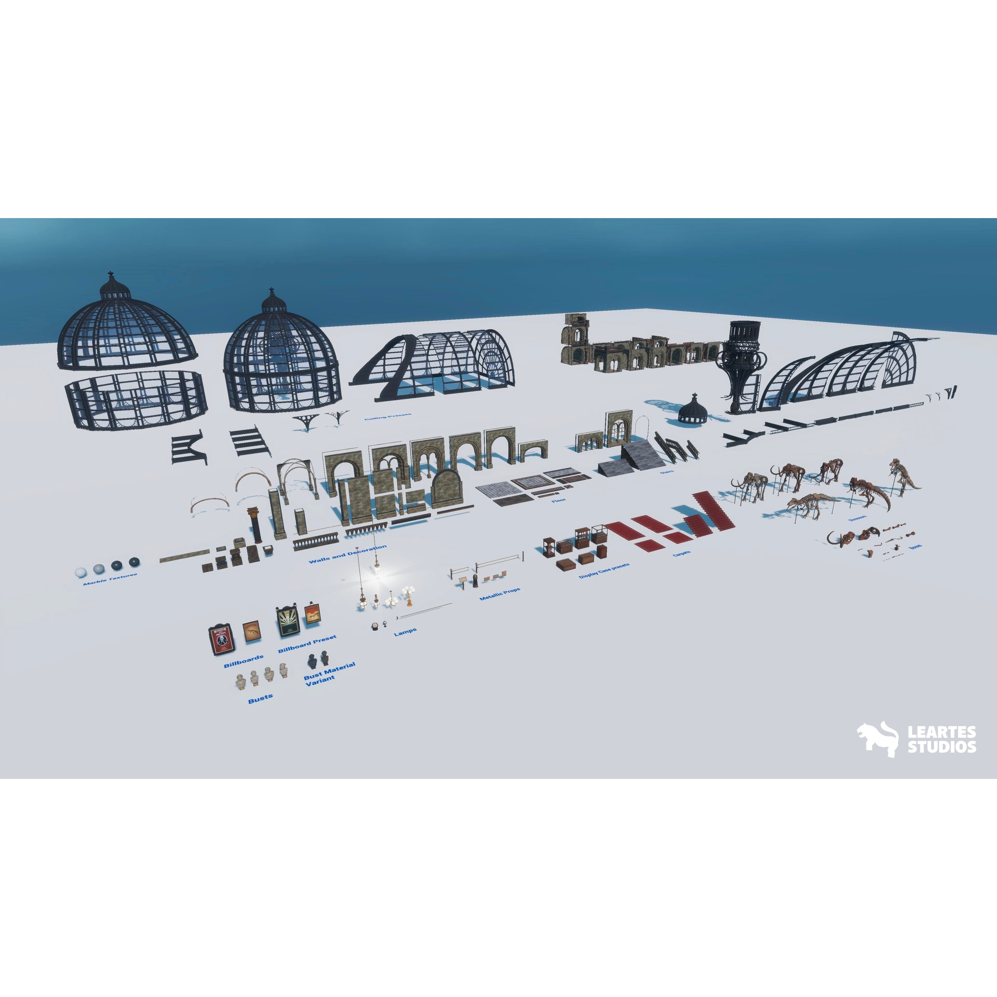 Historical Museum - Low-Poly Game-Ready 3D Model