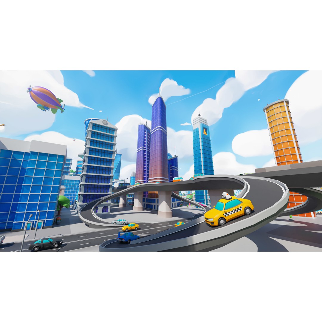 Megacity 3D Model – Low Poly Cityscape with Traffic System, FBX, Blender - View 10