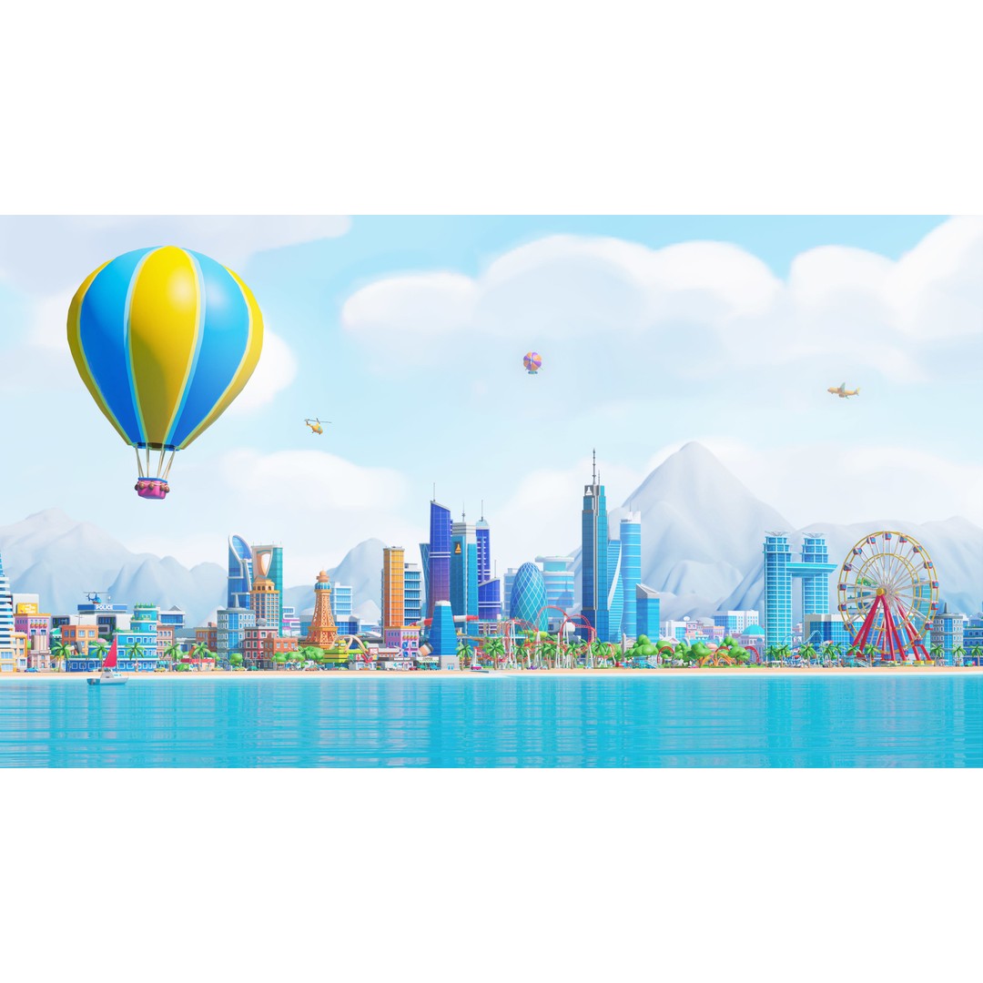 Megacity 3D Model – Low Poly Cityscape with Traffic System, FBX, Blender - View 13