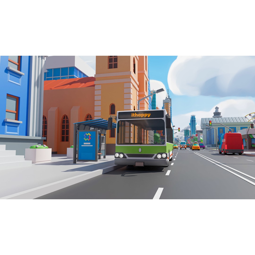 Megacity 3D Model – Low Poly Cityscape with Traffic System, FBX, Blender - View 28