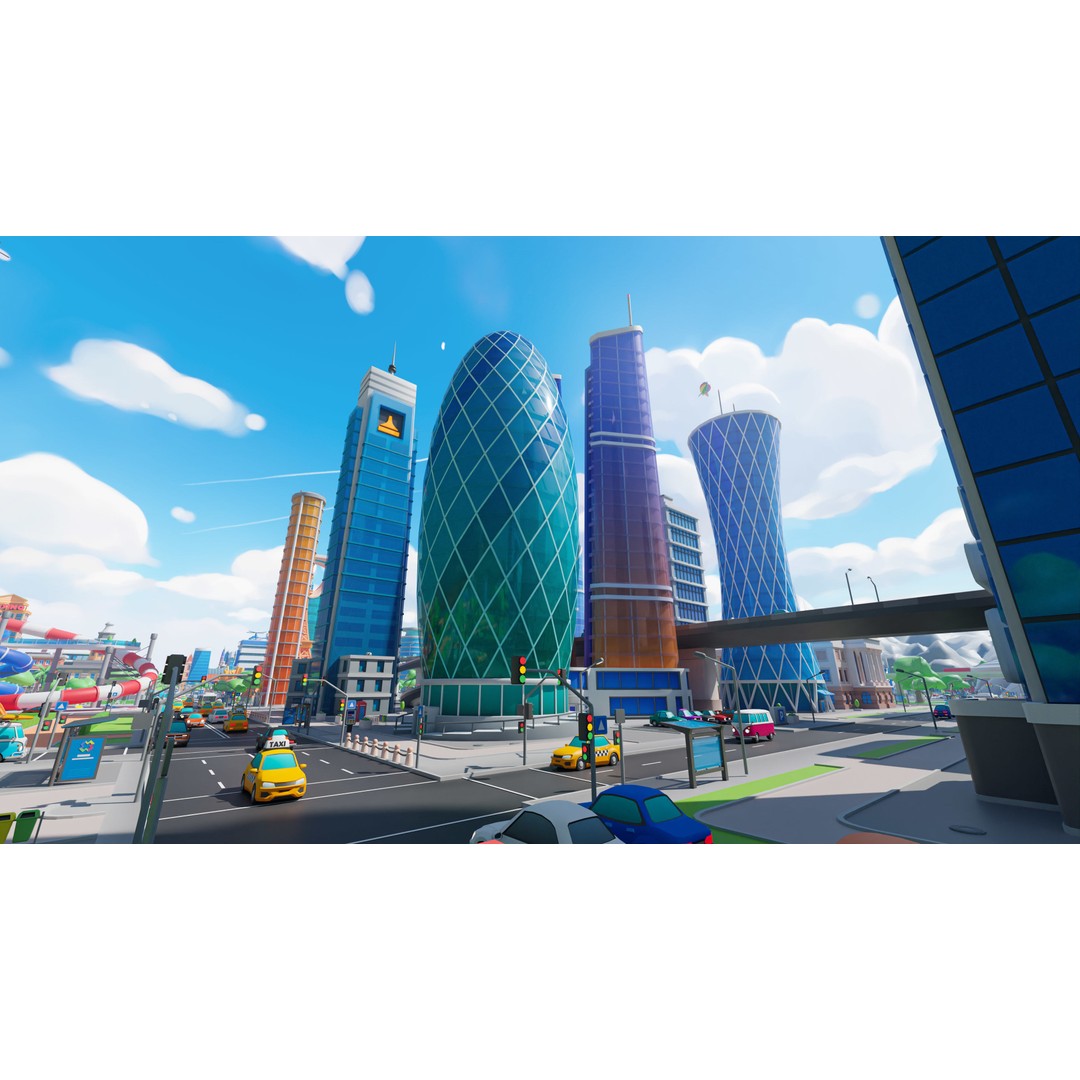 Megacity 3D Model – Low Poly Cityscape with Traffic System, FBX, Blender - View 30