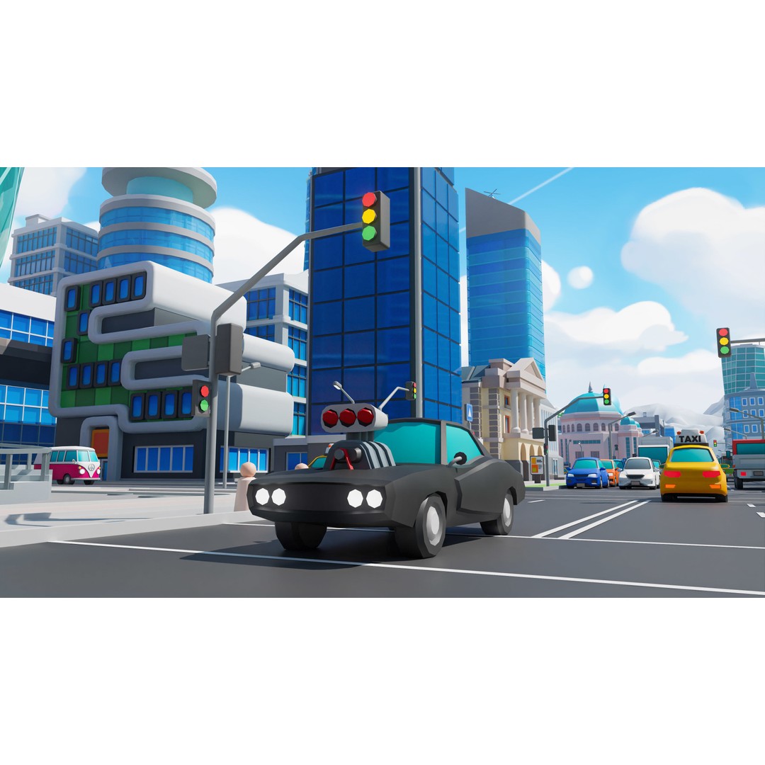 Megacity 3D Model – Low Poly Cityscape with Traffic System, FBX, Blender - View 32
