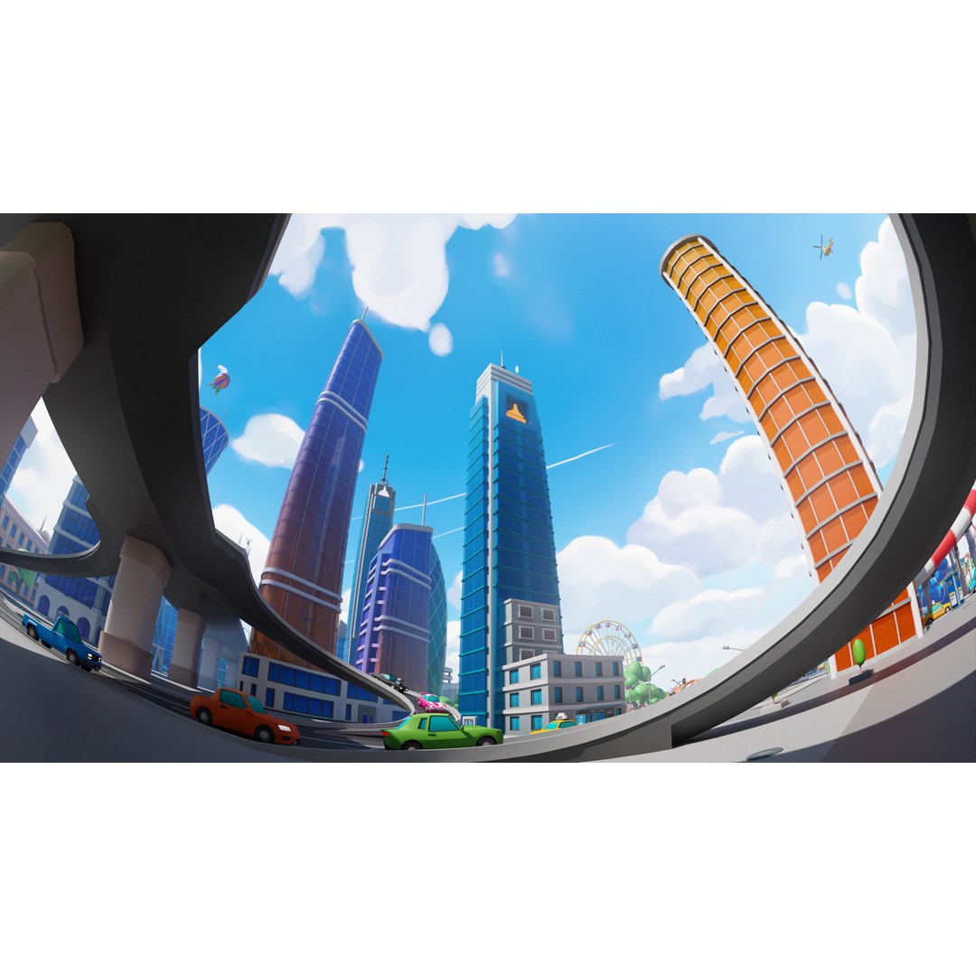 Megacity 3D Model – Low Poly Cityscape with Traffic System, FBX, Blender - View 40