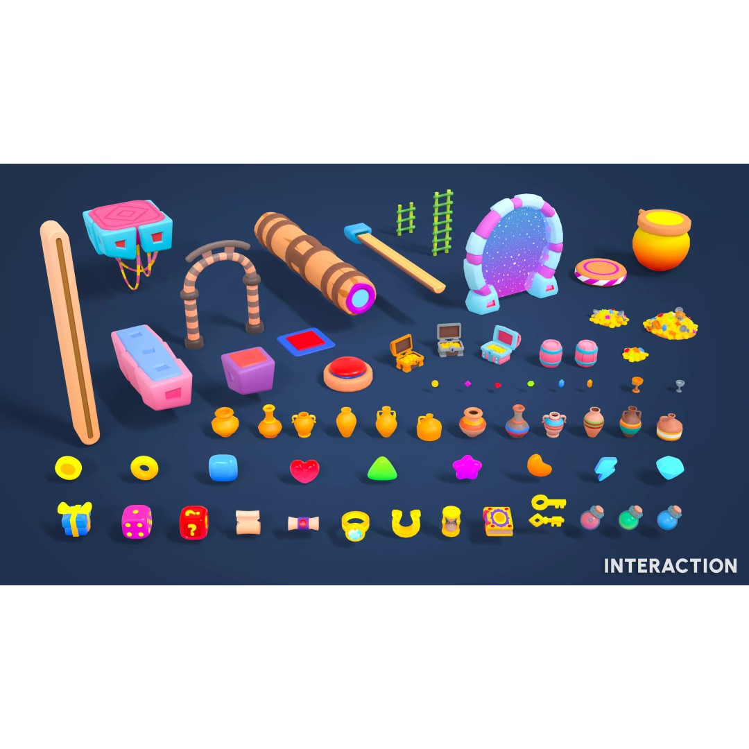 Adventure Land Low-Poly 3D Model – Game Ready Asset Pack, FBX, PBR