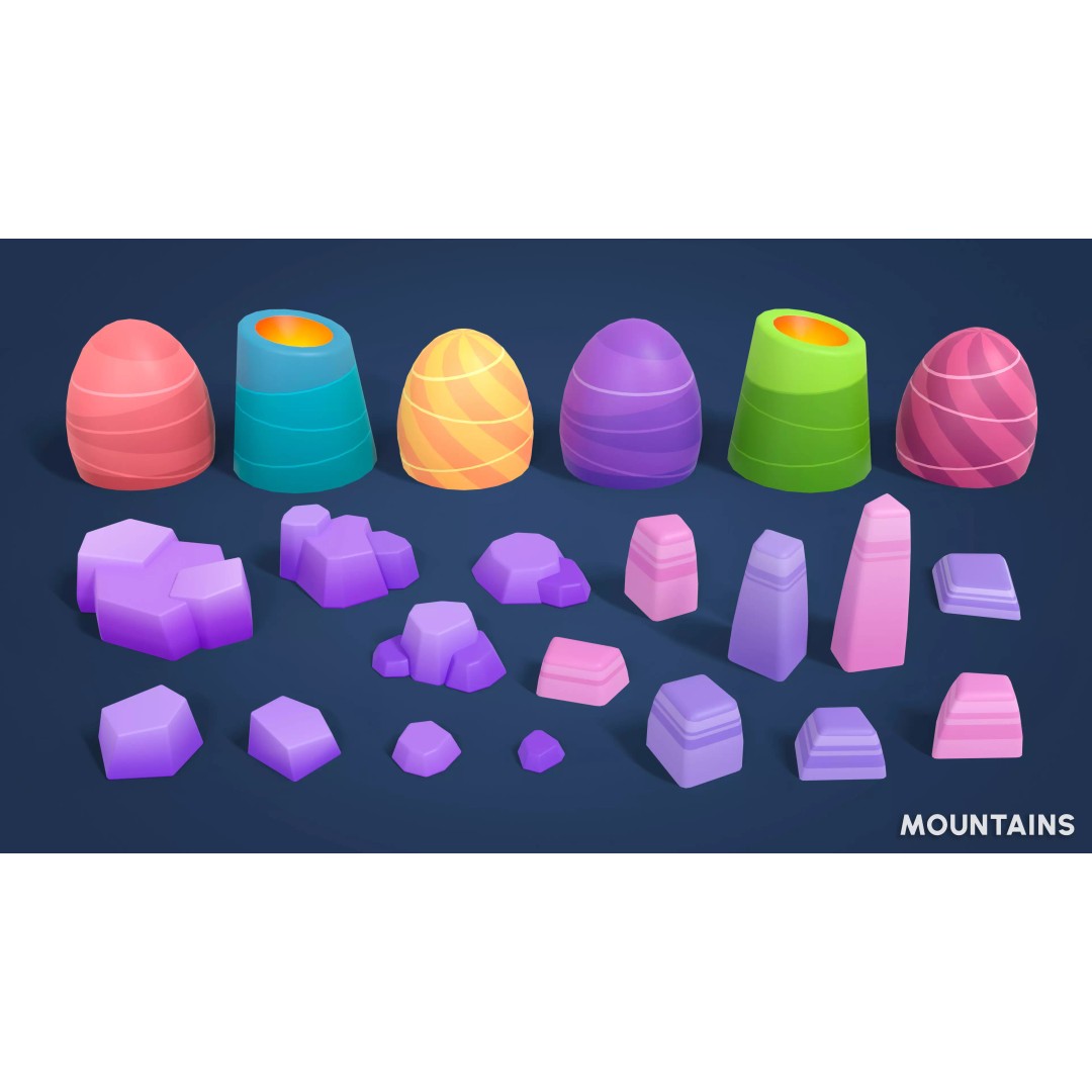 Adventure Land Low-Poly 3D Model – Game Ready Asset Pack, FBX, PBR - View 40
