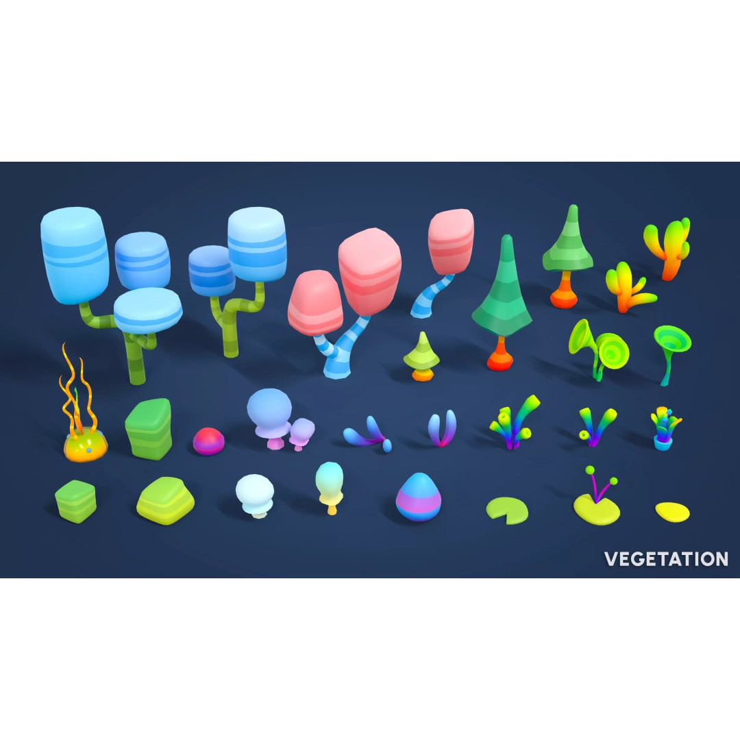 Adventure Land Low-Poly 3D Model – Game Ready Asset Pack, FBX, PBR - View 42