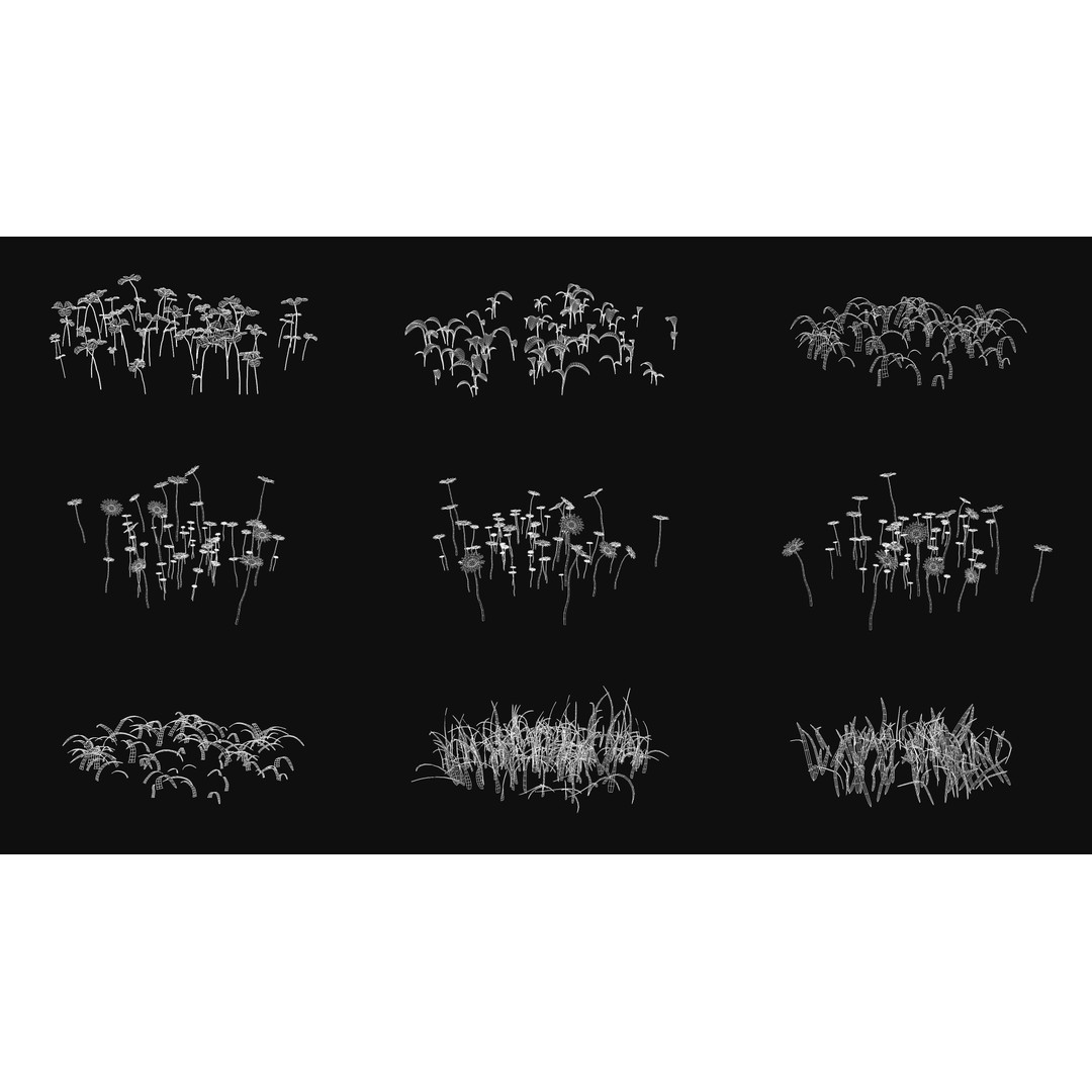 Grass 3D Model – Chaos Scatter Setup for Cinema 4D, PBR Textures - View 8