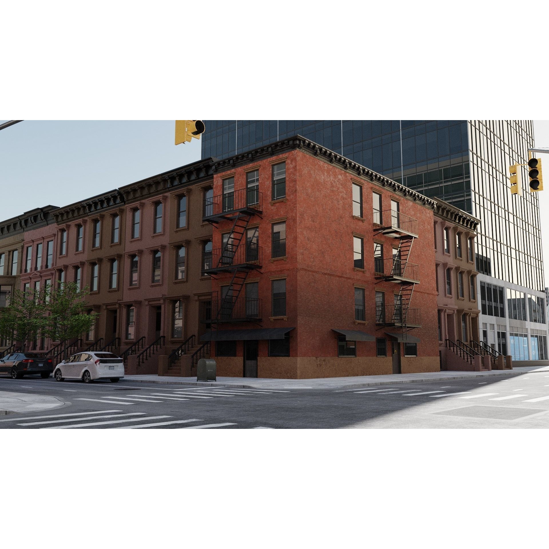 New York Block 3 - Low-Poly Game-Ready 3D Model - View 10