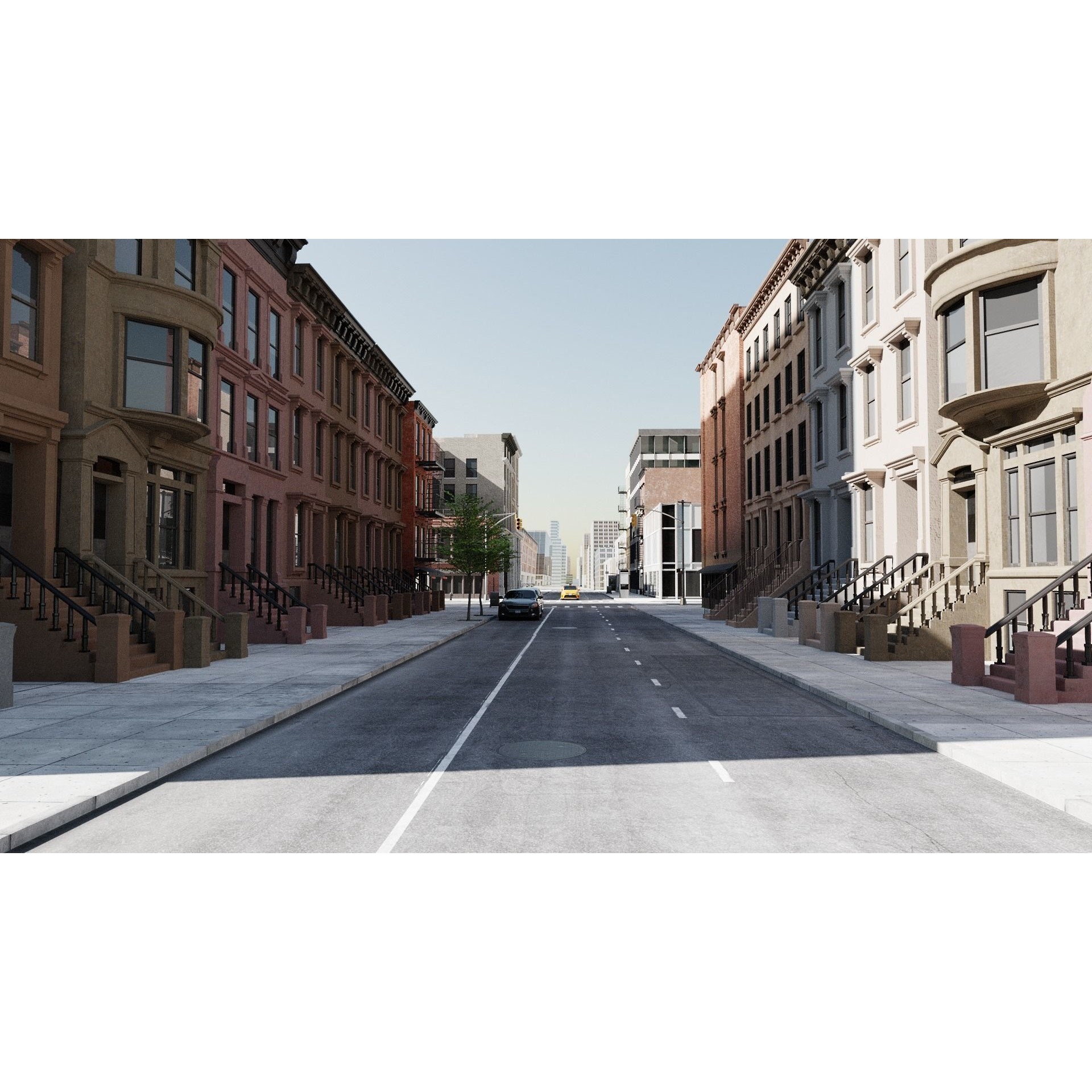 New York Block 3 - Low-Poly Game-Ready 3D Model - View 14