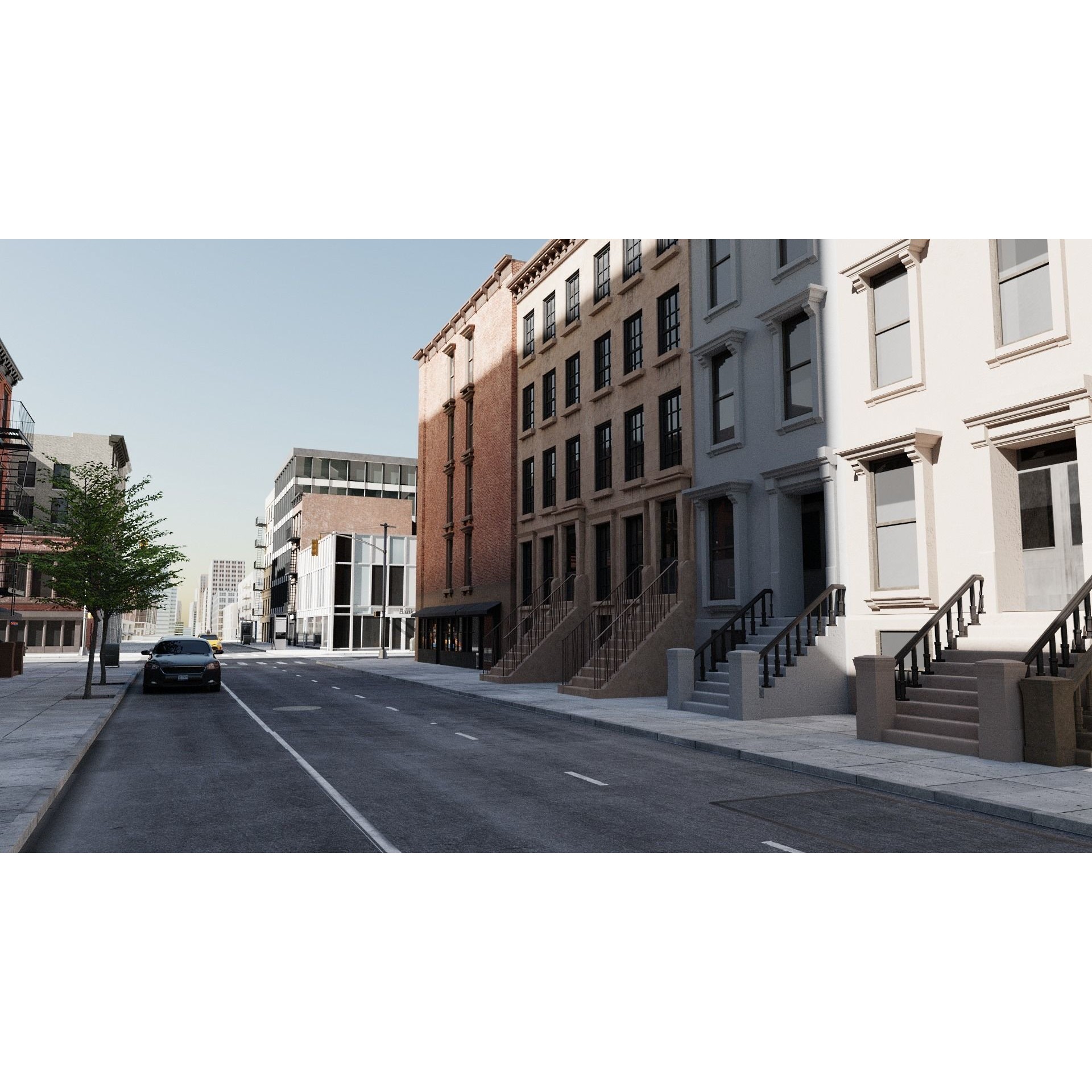 New York Block 3 - Low-Poly Game-Ready 3D Model - View 15