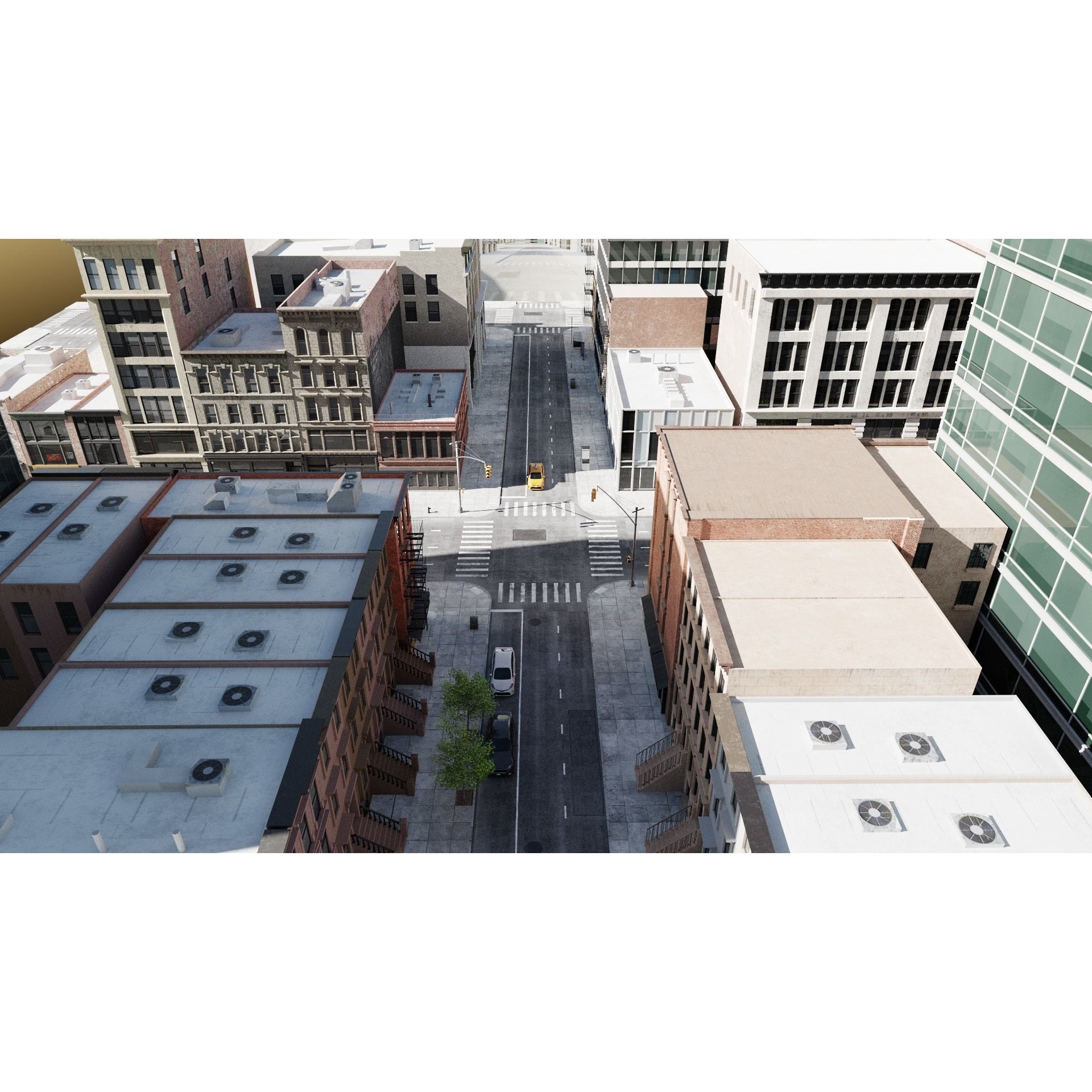 New York Block 3 - Low-Poly Game-Ready 3D Model - View 16