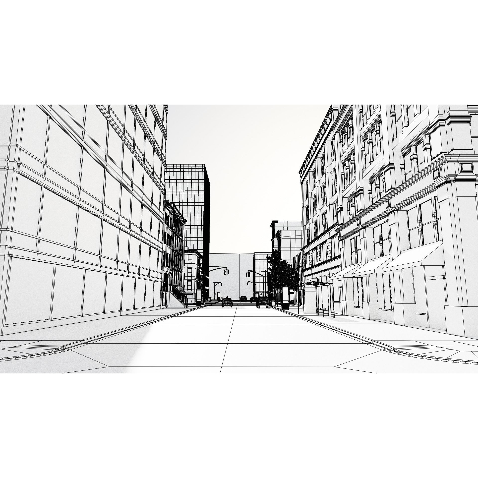 New York Block 3 - Low-Poly Game-Ready 3D Model - View 21