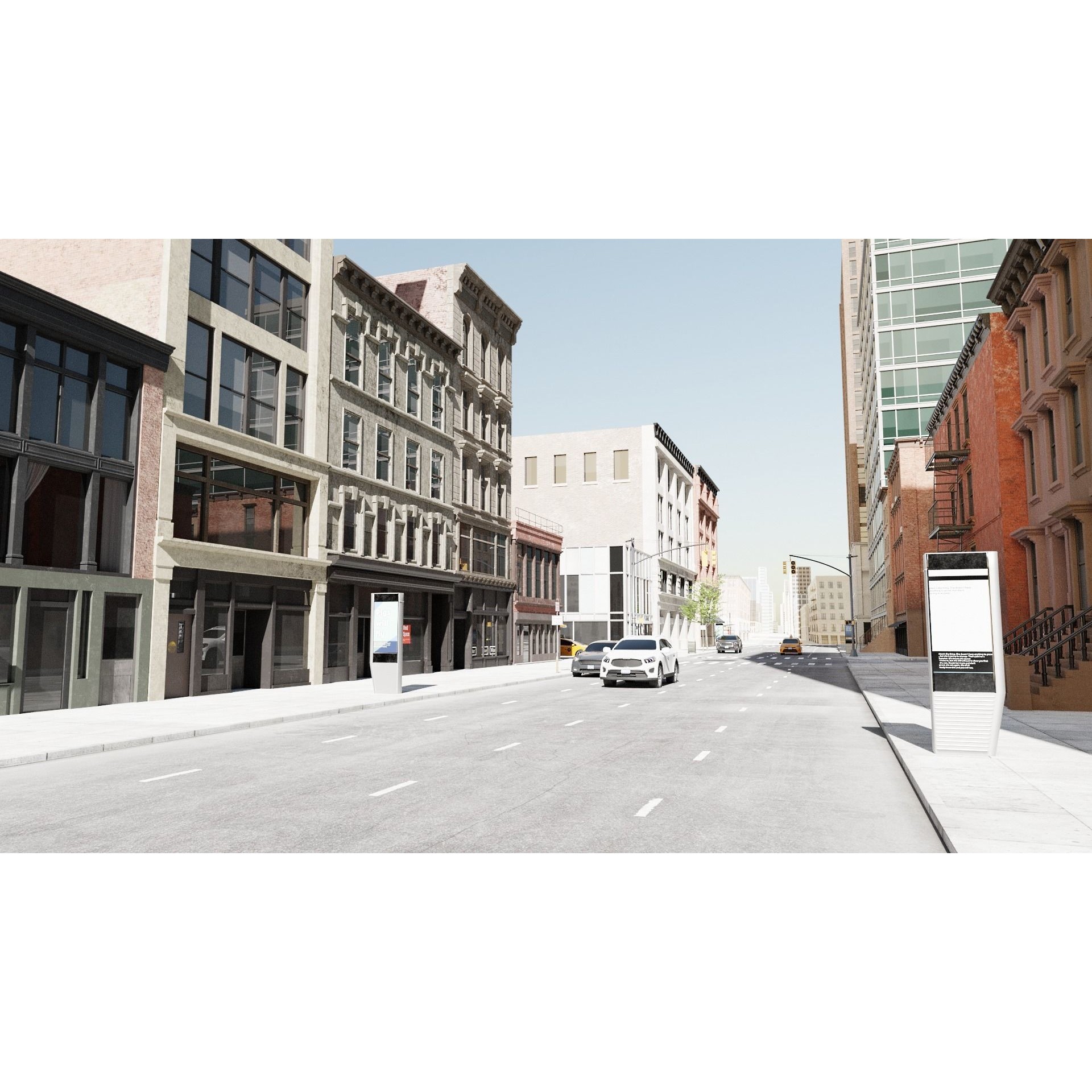 New York Block 3 - Low-Poly Game-Ready 3D Model - View 4