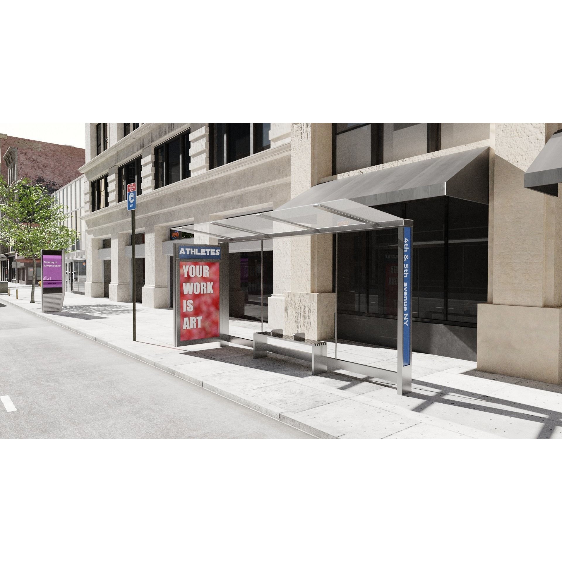 New York Block 3 - Low-Poly Game-Ready 3D Model - View 8