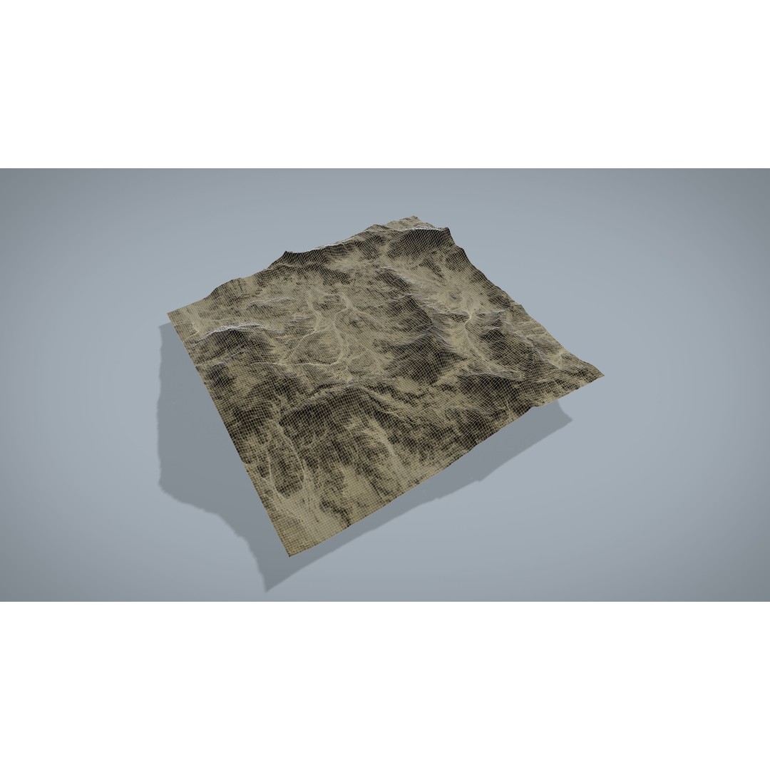 Desert Mountain 3D Model – Low Poly Game Asset, FBX & OBJ - View 13