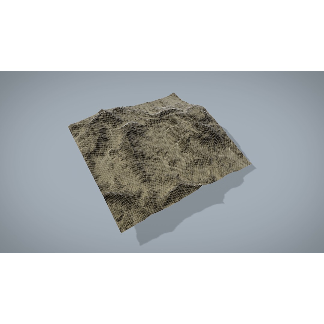 Desert Mountain 3D Model – Low Poly Game Asset, FBX & OBJ - View 14