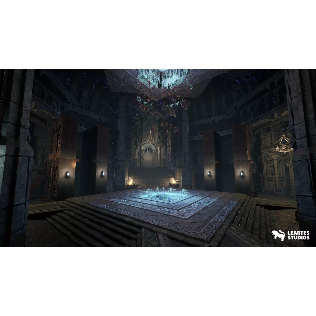 Black Fantasy Castle 3D Model – Low Poly Game Asset, PBR Textures - View 12