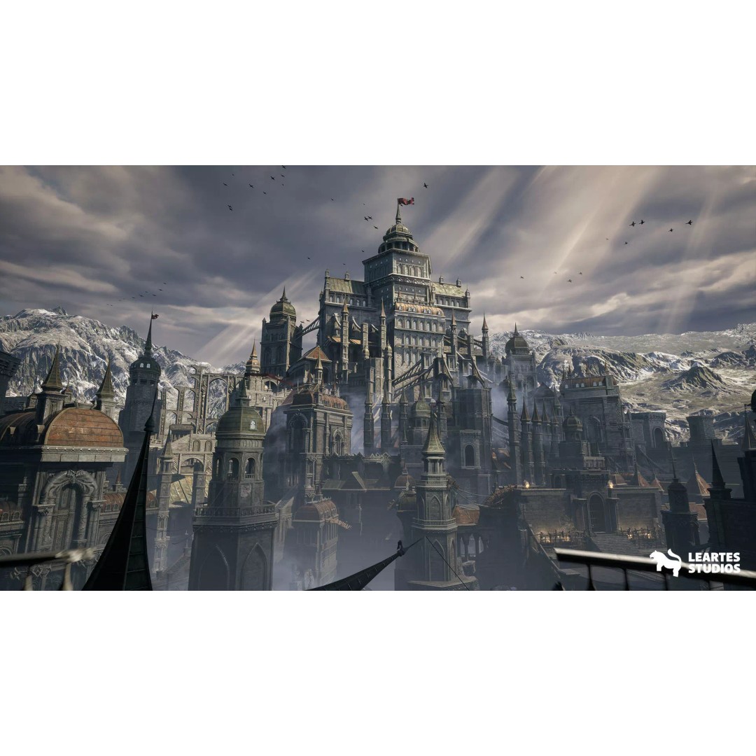 Black Fantasy Castle 3D Model – Low Poly Game Asset, PBR Textures - View 13