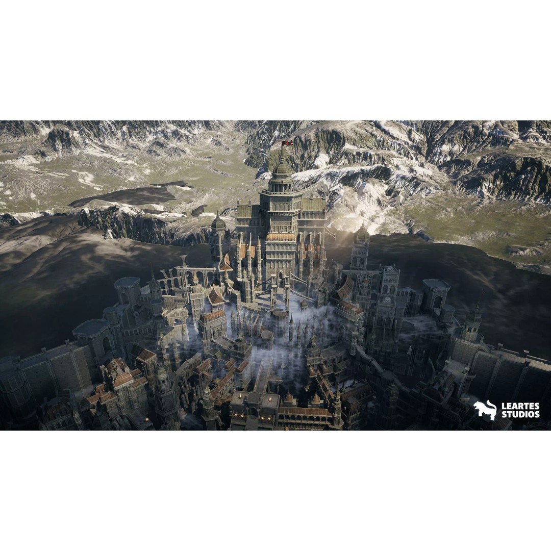 Black Fantasy Castle 3D Model – Low Poly Game Asset, PBR Textures - View 14