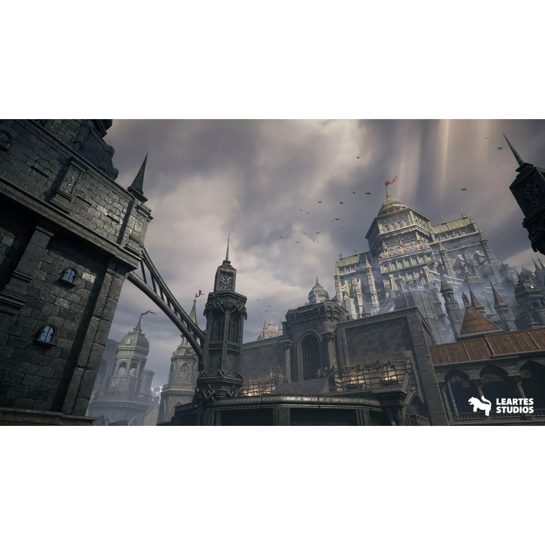 Black Fantasy Castle 3D Model – Low Poly Game Asset, PBR Textures - View 15