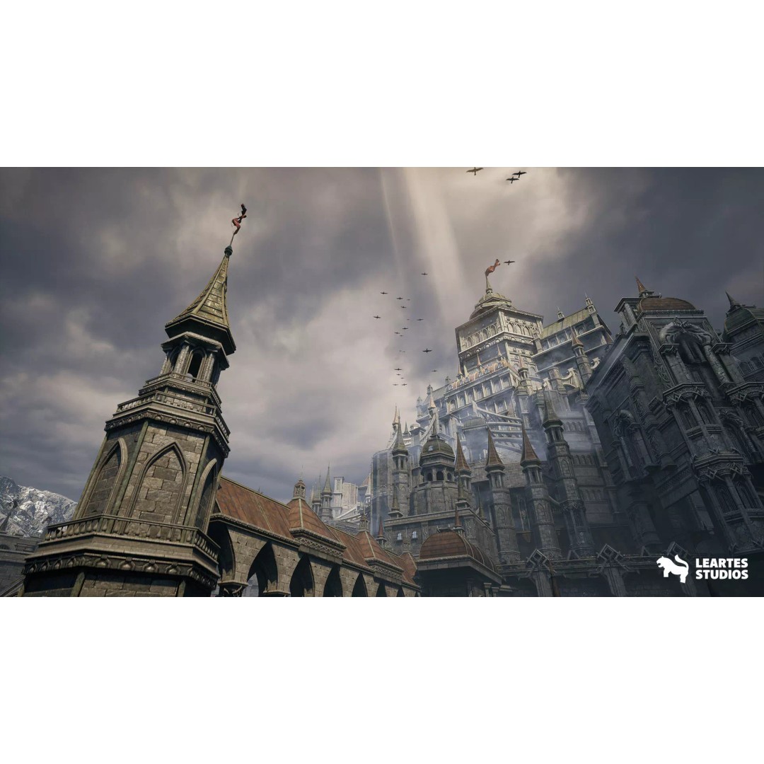 Black Fantasy Castle 3D Model – Low Poly Game Asset, PBR Textures - View 16