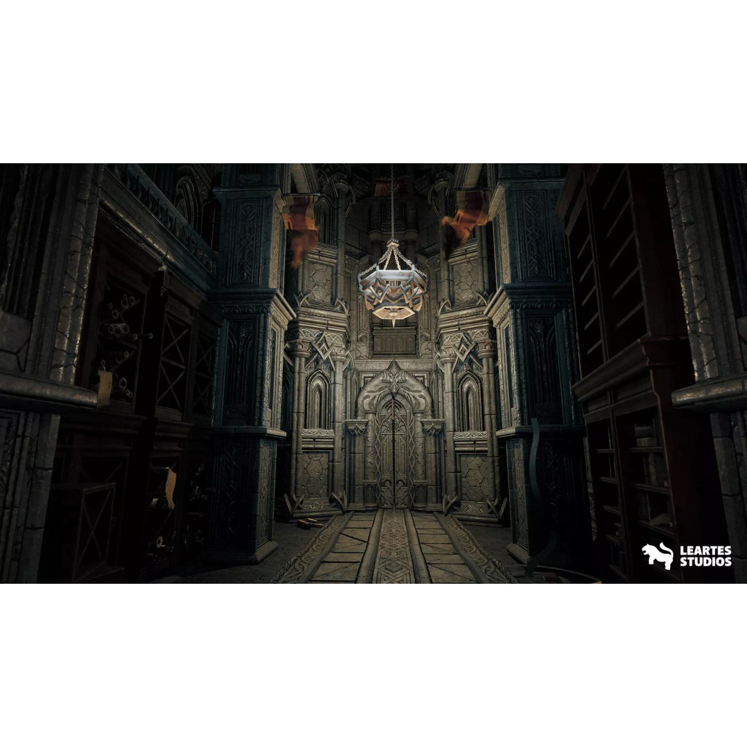Black Fantasy Castle 3D Model – Low Poly Game Asset, PBR Textures - View 19